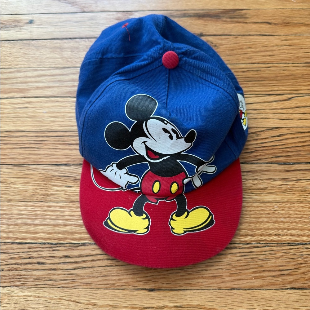 Vintage 90s Mickey & Co Snapback Colorblock Hat